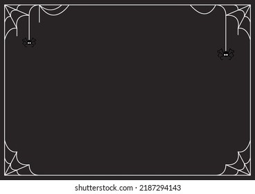 Happy Halloween background. Blank halloween background. Spider in Halloween day. Spider web. Blank.