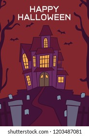 Happy Halloween background card . 