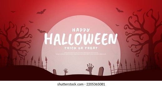 Happy halloween background with composition concept