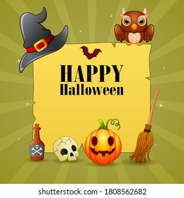 Happy Halloween background design illustration