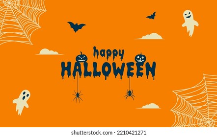 Happy halloween background design illustration