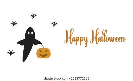 Happy Halloween. Background design for Halloween  poster or Fashionable Decoration  Halloween party.