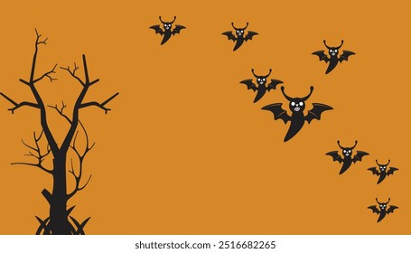 Happy Halloween. Background design for Halloween  poster or Fashionable Decoration  Halloween party.