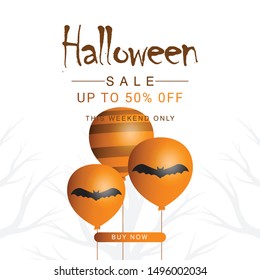 happy halloween background design template. Design for web banner, greeting cards or print.