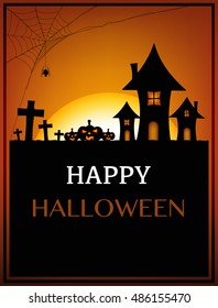 Happy Halloween background, Design for useful to be poster, card, invitation, cover book, halloween party sticker