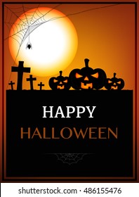 Happy Halloween background, Design for useful to be poster, card, invitation, cover book,halloween party sticker