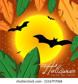 happy halloween background design in vector illustration.