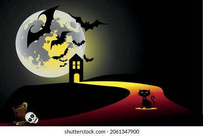 happy Halloween background. an editable vector illustration