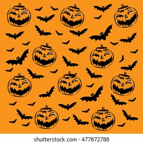 Happy Halloween background with  icons 