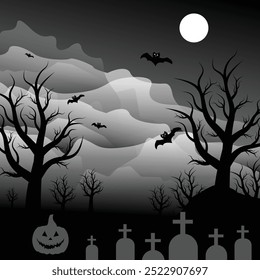 Feliz halloween ilustração de fundo com design plano