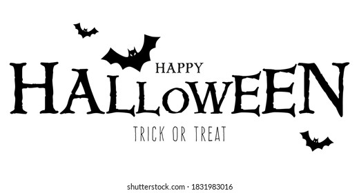happy halloween background with happy halloween lettering vector illustration