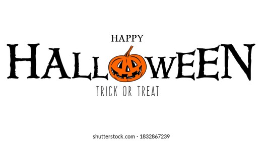 happy halloween background with happy halloween lettering vector illustration