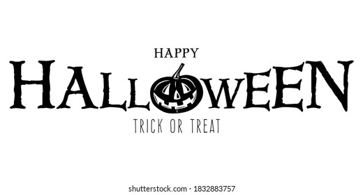 happy halloween background with happy halloween lettering vector illustration