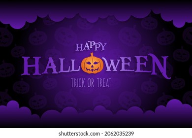 happy halloween background with happy halloween lettering vector illustration