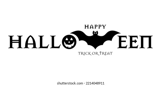 happy halloween background with happy halloween lettering vector illustration