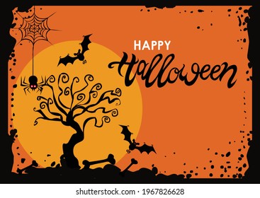 Feliz Halloween noche de fondo ilusión vectorial