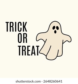 Happy Halloween background. On a light cream background, perfect for holiday greeting cards, party invitations, seasonal social media posts, banners, and decorations. A spooky yet elegant aesthetic.
