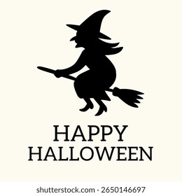 Happy Halloween background. On a light cream background, perfect for holiday greeting cards, party invitations, seasonal social media posts, banners, and decorations. A spooky yet elegant aesthetic.