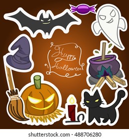 Happy Halloween Background, Poster Vector, Illustration
