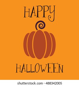 Happy Halloween background with pumpkin.