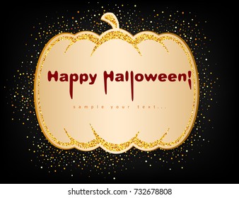 Happy Halloween background with pumpkin.