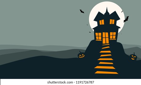 Happy Halloween. Halloween Background with Pumpkin. Vector illustration.