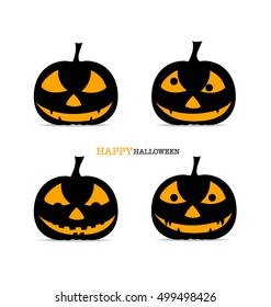 Happy Halloween background with Halloween pumpkin. Vector illustration.