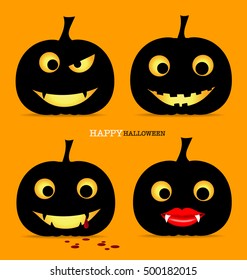 Felices antecedentes de Halloween con calabaza de Halloween. Ilustración vectorial.
