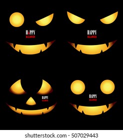 Happy Halloween background with Halloween pumpkin. Vector illustration.