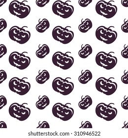 Happy Halloween Background. Seamless pattern. Collection of seamless patterns in the traditional holiday colors. 