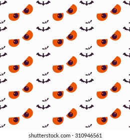 Happy Halloween Background. Seamless pattern. Collection of seamless patterns in the traditional holiday colors. 