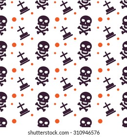 Happy Halloween Background. Seamless pattern. Collection of seamless patterns in the traditional holiday colors. 