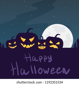 Happy Halloween background. Vector