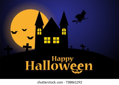 Happy Halloween, background vector design, with text