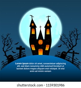 Happy Halloween background. Vector illustration. 