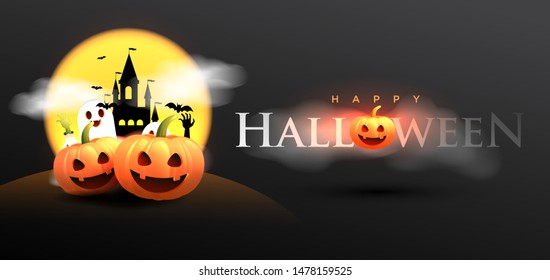 Happy Halloween Background Vector Illustration