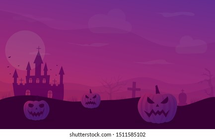 Happy Halloween background. Vector illustration