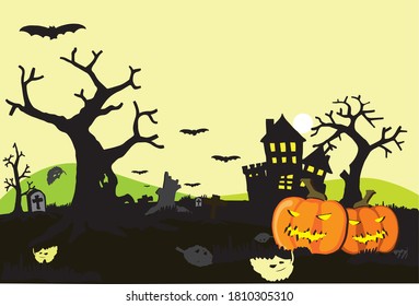 Happy Halloween background Vector Illustration.