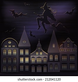 Happy Halloween background, vector illustration