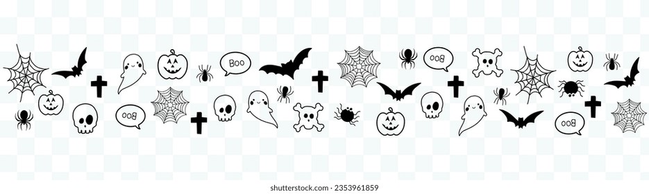Fröhliche Halloween-Hintergrund, Vektorgrafik. Halloween Bannerdekorationen.Vektorgrafik.