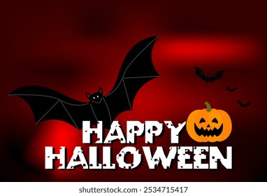 Happy Halloween background vector illustration, pumpkin isolated, Halloween Banner design.