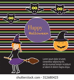 Happy Halloween background  vector. illustration EPS10.