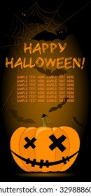 Happy Halloween background. Vector illustration.