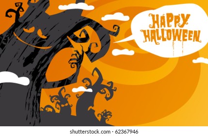 Happy halloween Hintergrund, Vektorgrafik.