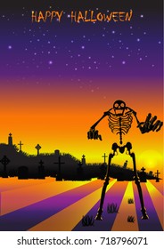 happy halloween background vector illustration