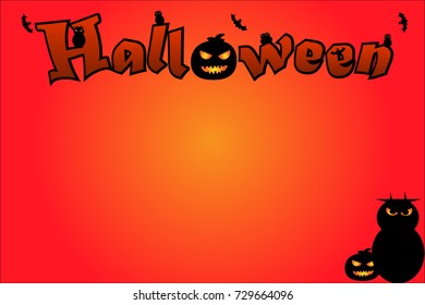 Happy halloween background. Vector illustration