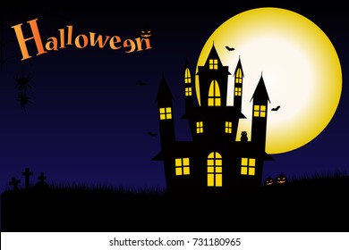 Happy halloween background. Vector illustration