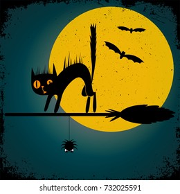 Happy Halloween background. Vector illustration.