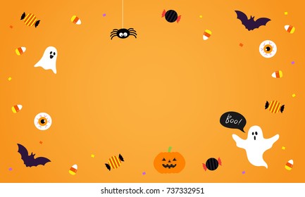Happy Halloween Background Vector Illustration Spooky Stock Vector ...