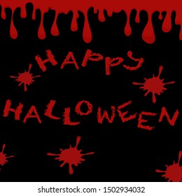 Happy Halloween background vector illustration,cute set with cartoon characters   